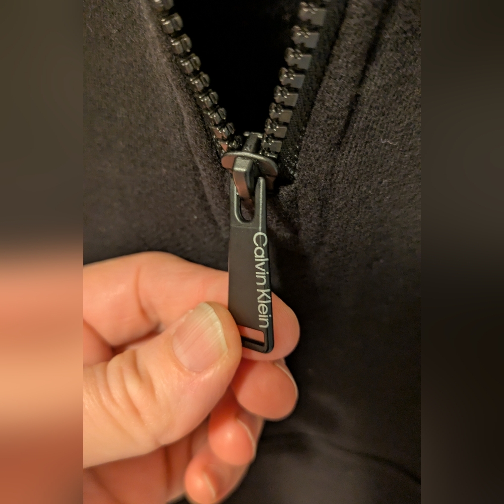 Calvin Klein Black Half Zip Hoodie - Picture 5 of 8